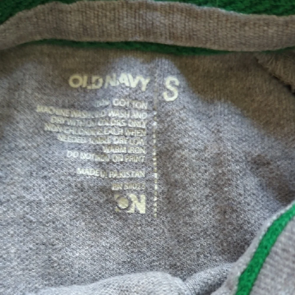 Old Navy Gray and Green Polo Shirt